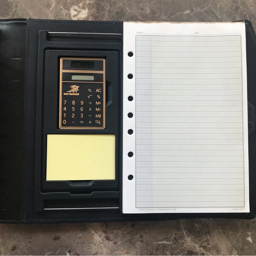 Vintage 90’s Planner, Day Runner with Pages